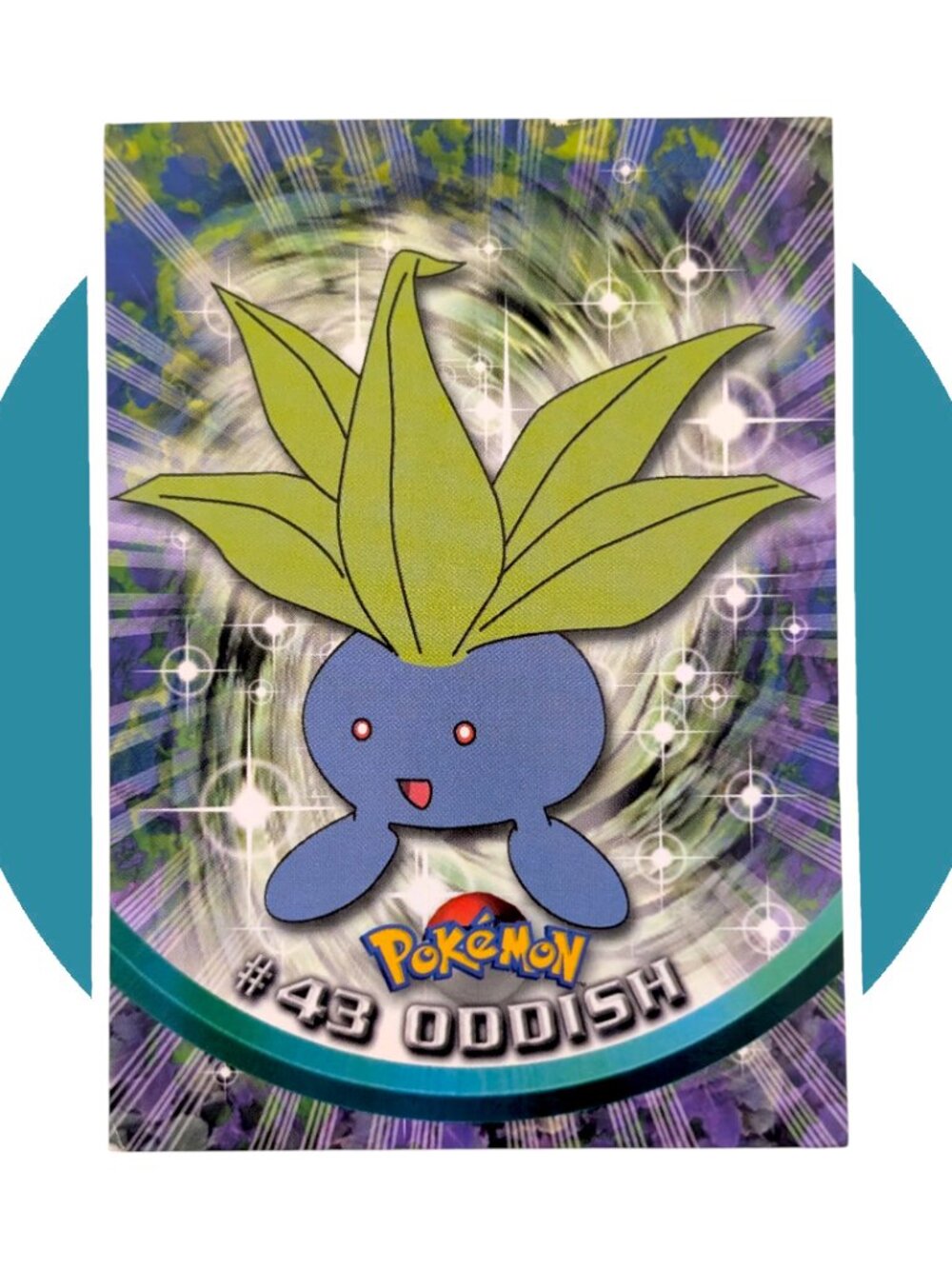 Pokemon Topps Series 1 Card (A02): #43 Oddish, Blue Logo